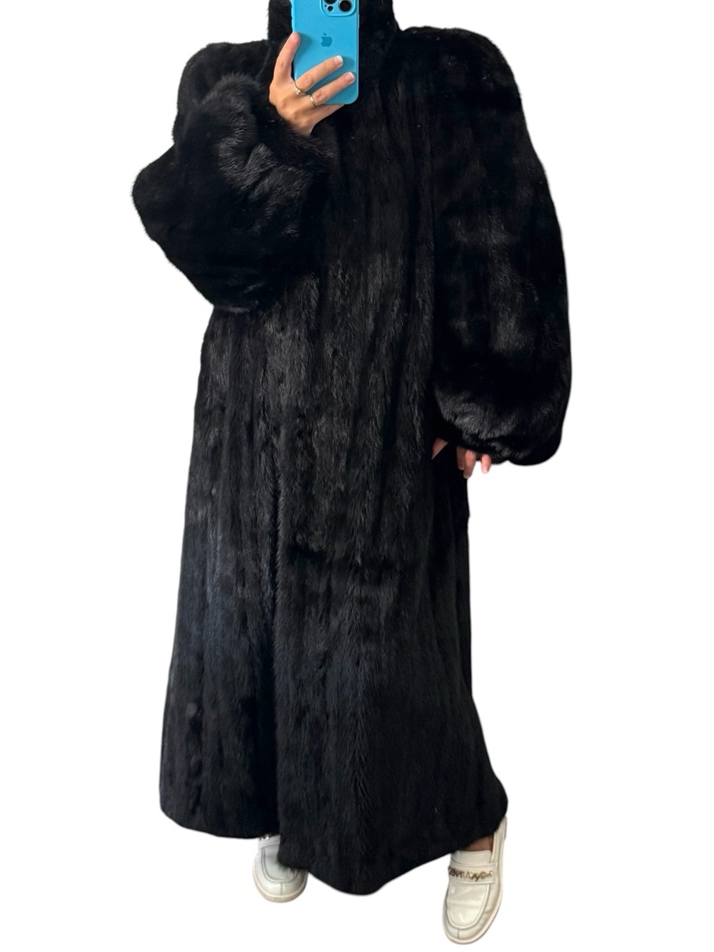Luxurious Black Mink Long Coat -full
Length size 16